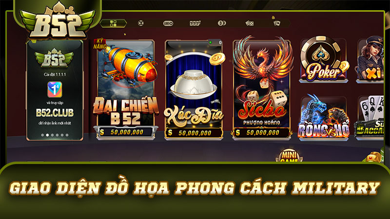 Giao diện đồ họa phong cách Military